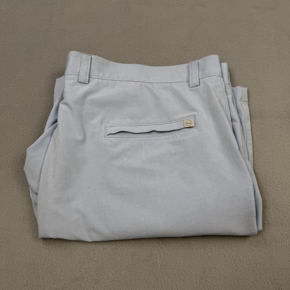 Peter Millar Shorts Mens 38 Blue Microfiber Chino Stretch Golf Performance